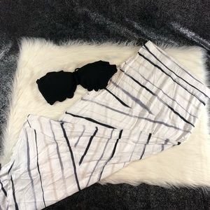 Express striped maxi skirt